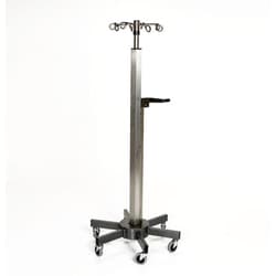 Medicus Health IV Poles - Stainless Steel with Hand Crank, 8 Hooks