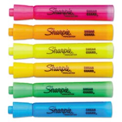 Enterprise Technology Solutions&nbsp;Tank Style Highlighters With Open-Stock Box, Assorted Ink Colors, Chisel Tip, Assorted Barrel Colors, Dozen