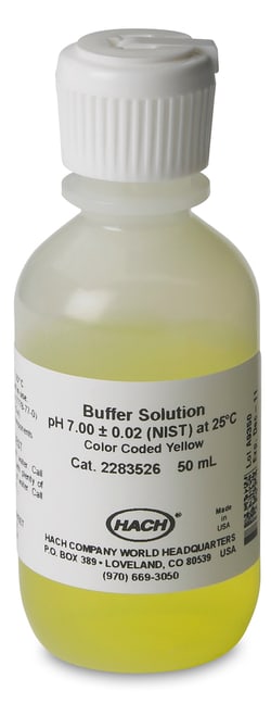 Hach Company Buffer Solution, pH 7.00, Color-coded Yellow, 50 mL, Quantity: