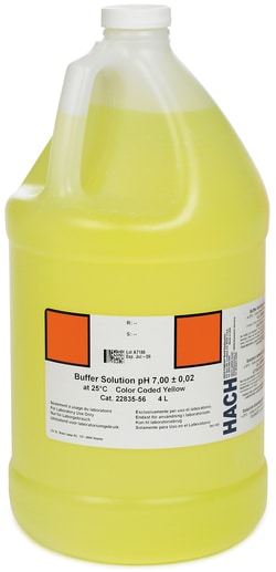 Hach Company Buffer Solution, pH 7.00, Color-coded Yellow, 4L, Quantity: