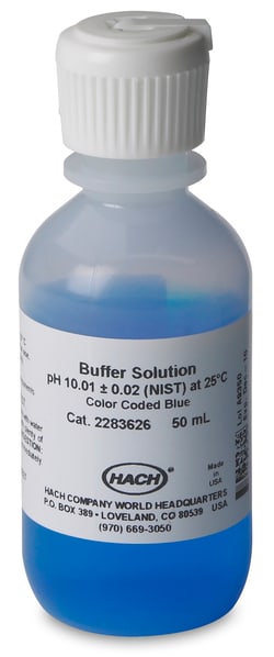 Hach Company Buffer Solution, pH 10.01, Color-coded Blue, 50 mL, Quantity: