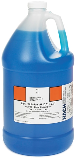 Hach Company Buffer Solution, pH 10.01, Color-coded Blue, 4L, Quantity: