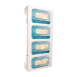 Medicus Health Glove Dispensers, Quad Side Load Powder Coated Metal