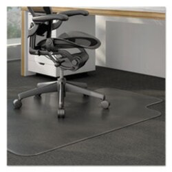 Enterprise Technology Solutions Moderate Use Studded Chair Mat For Low Pile Carpet, 45 X 53, Wide Lipped, Clear