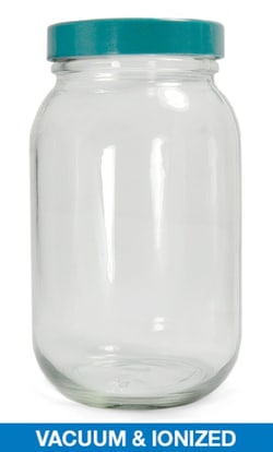 Qorpak&nbsp;Clear Glass Standard Wide Mouth Bottles, Vacuum and Ionized, 16 oz.