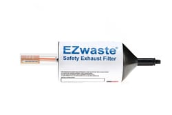 Foxx Life Sciences EZwaste 110 HPLC Solvent Waste System, ¼-28 Thread Size Replacement Chemical Exhaust Filter with Indicator, Activated Carbon, 1/EA