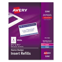 Enterprise Technology Solutions&nbsp;Name Badge Insert Refills Hori