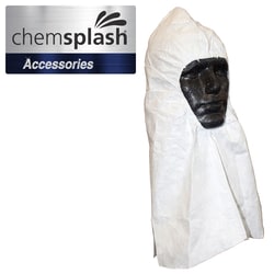 Chemsplash Cape Hood, Type 5 and 6 Fabric, Elasticated Face, Slit Sides Pull-over | Buy Online | Chemsplash | Fisher Scientific