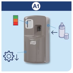 Tork A1 Air Freshener System Gray | Buy Online | Tork | Fisher Scientific