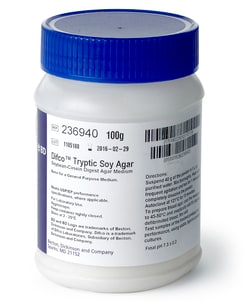 Hach Company Tryptic Soy Agar, Dehydrated 100 g, Quantity: Each of 1