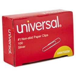 Enterprise Technology Solutions Paper Clips, #1, Nonskid, Silver, 100 Clips/Box,