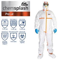 Chemsplash Pro+4 Type 456 Coverall Taped Large | Buy Online | Chemsplash | Fisher Scientific
