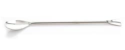 Foxx Life Sciences EZBio Stainless Steel Offset Spoon Polished with Steel Handle, 304 SS, 210mm, 1/EA