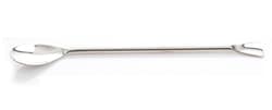 Foxx Life Sciences EZBio Stainless Steel Offset Spoon Polished with Steel Handle, 304 SS, 300mm, 1/EA