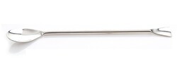 Foxx Life Sciences EZBio Stainless Steel Offset Spoon Polished with Steel