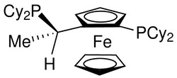 Strem, An Ascensus Company CAS# 246231-77-6. 100mg. (S)-(+)-1-[(R)-2-(Dicyclohexylphosphino)ferrocenyl]ethyldicyclohexylphosphine,