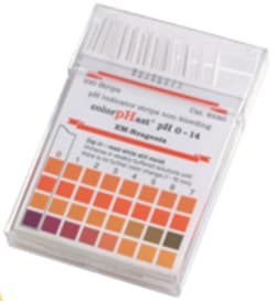 Hach Company pH Paper, 0 - 14 pH Range, 100/pk