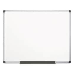 Enterprise Technology Solutions&nbsp;porcelain value dry erase board, 48 x 72, white surface, silver aluminum frame