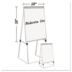 Enterprise Technology Solutions Silver Easy Clean Dry Erase Quad-Pod Presentation
