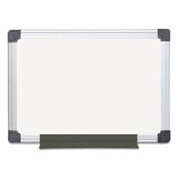 Enterprise Technology Solutions&nbsp;value melamine dry erase board, 18 x 24, white surface, silver aluminum frame