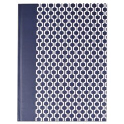 Enterprise Technology Solutions&nbsp;Casebound Hardcover Notebook, 1-Subject, Wide/Legal Rule, Dark Blue/White Cover, (150) 10.25 x 7.63 Sheets