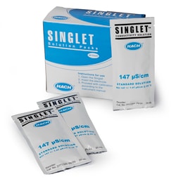 Hach Company&nbsp;Singlet&trade; Single-use Conductivity Standard Solution, 147 µS/cm, KCl, 20 mL