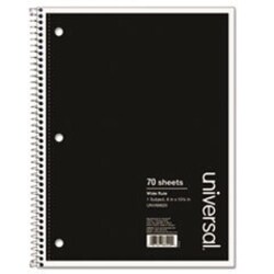 Enterprise Technology Solutions&nbsp;Wirebound Notebook, 1-Subject, Wide/Legal Rule, Black Cover, (70) 10.5 x 8 Sheets