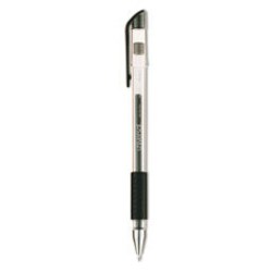 Enterprise Technology Solutions&nbsp;Comfort Grip Gel Pen, Stick, Medium 0.7 mm, Black Ink, Clear/Black Barrel, Dozen