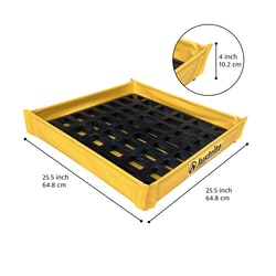 Justrite&nbsp;Folding Utility Trays, Fast and Reliable Spill Containment
