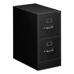 Enterprise Technology Solutions&nbsp;Two-Drawer Economy Vertical File, 2 Letter-Size File Drawers, Black, 15