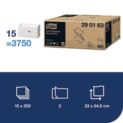 Tork Soft Singlefold Hand Towels H3 White | Buy Online | Tork | Fisher Scientific
