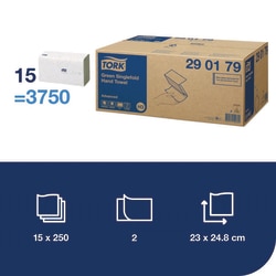 Tork Singlefold Hand Towels H3 Green | Buy Online | Tork | Fisher Scientific