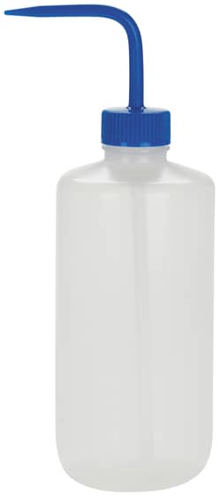 Hach Company Bottle, Wash, Nalgene, Narrow Mouth, 500 mL, Blue Cap/Stem, 6/pk