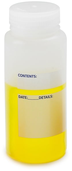 Hach Company Bottle, Storage, Wide  Mouth, Write-On, 1000mL, 6/pk