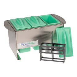 Medicus Health Slide Staining Station, 3 Place, 3 Dishes With Lids & Slide Dipper