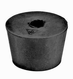 Hach Company Stopper, Rubber, One Hole, Size 8, 1/pk, Quantity: Each of
