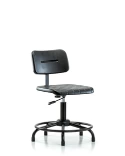 Fisherbrand Desk Height Vinyl Mini-Stool with Stationary Glides Ink | Buy Online | Fisherbrand&trade; | Fisher Scientific