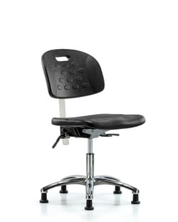 Fisherbrand Medium Bench Height Vinyl Mini-Stool with Stationary Glides Ink | Buy Online | Fisherbrand&trade; | Fisher Scientific