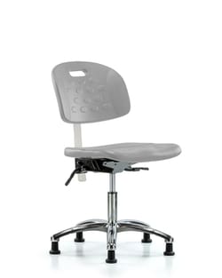 Fisherbrand Medium Bench Height Vinyl Mini-Stool with Stationary Glides Storm | Buy Online | Fisherbrand&trade; | Fisher Scientific