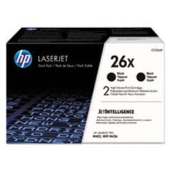 Enterprise Technology Solutions&nbsp;HP 26x, (cf226x-D) 2-Pack High-Yield Black Original Laserjet Toner Cartridges