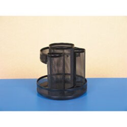 Enterprise Technology Solutions Metal Mesh Rotating Desktop Organizer,