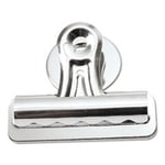 Enterprise Technology Solutions Bulldog Magnetic Clips, Medium, Nickel, 12/Pack