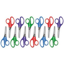 Enterprise Technology Solutions Kids' Scissors, Rounded Tip, 5" Long, 1.75"
