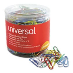 Enterprise Technology Solutions Plastic-Coated Paper Clips with One-Compartment