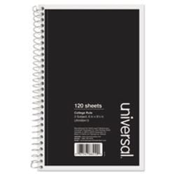 Enterprise Technology Solutions&nbsp;Wirebound Notebook, 3-Subject, Medium/College Rule, Black Cover, (120) 9.5 x 6 Sheets