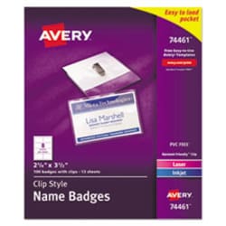 Enterprise Technology Solutions CLIP-STYLE BADGE HOLDER WITH L, Quantity: