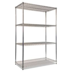 Enterprise Technology Solutions&nbsp;NSF Certified Industrial Four-Shelf Wire Shelving Kit, 48w x 24d x 72h, Silver