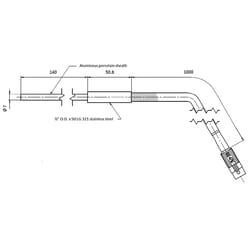 Cole-Parmer AZ6741 Digital Controller Temperature Probe, High-Temp, Quantity: