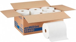MSC Georgia Pacific 89490 (6) 800' Rolls of 1 Ply White Paper Towels 10"