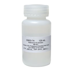 Cole-Parmer&nbsp;Oakton Reference fill solution, 4 M KCl saturated with AgCl, 125 mL bottle